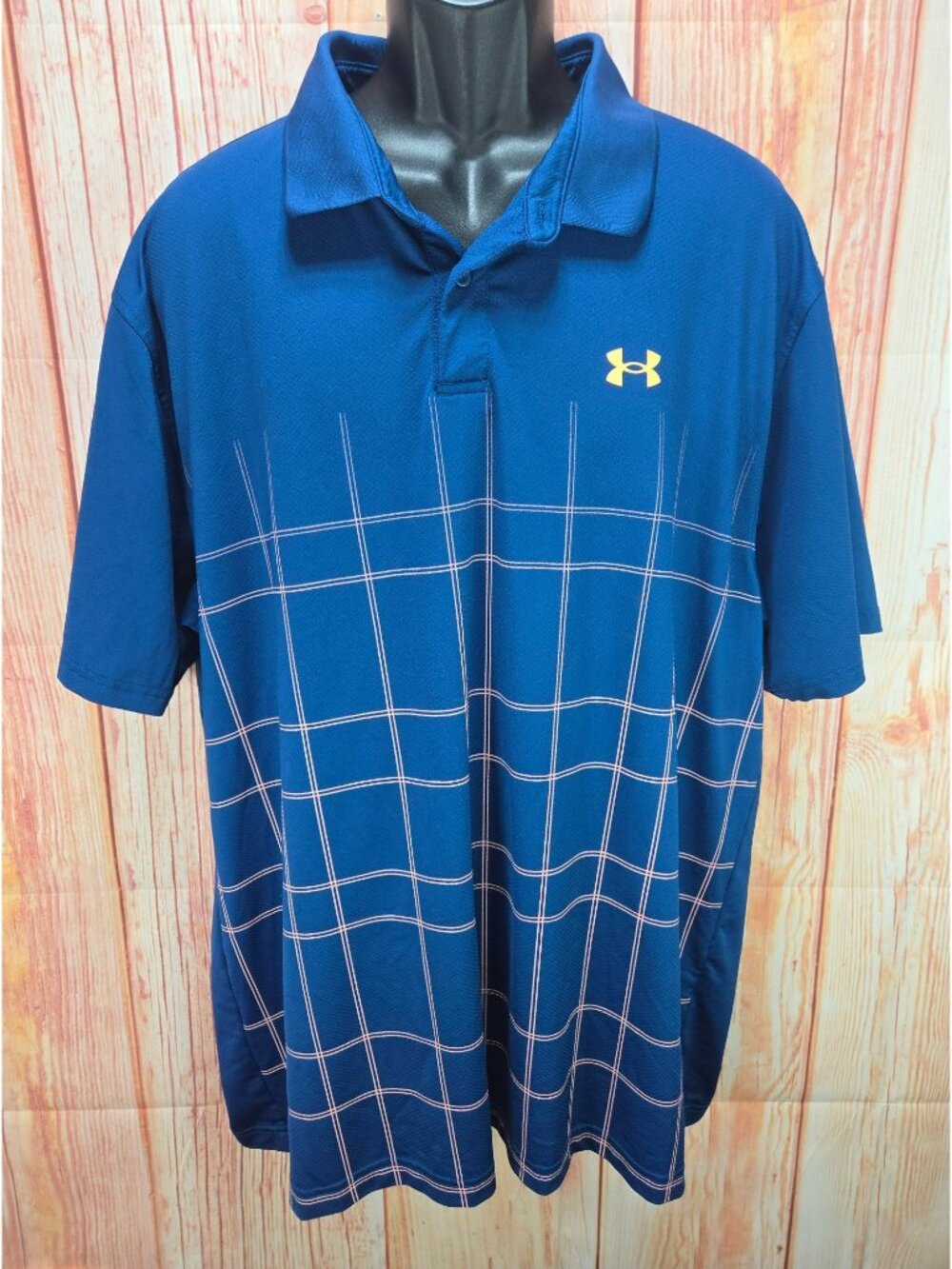 Under Armour Mens Performance Blue Loose Fit Polo XXL